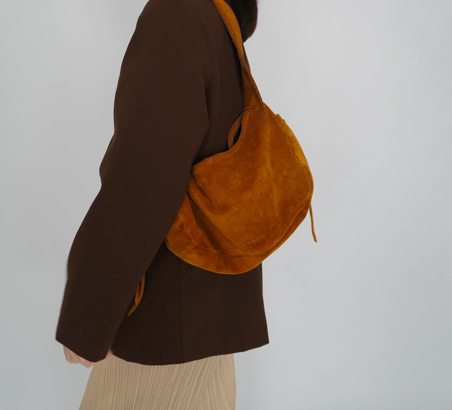 "PRADA" Suede Bag