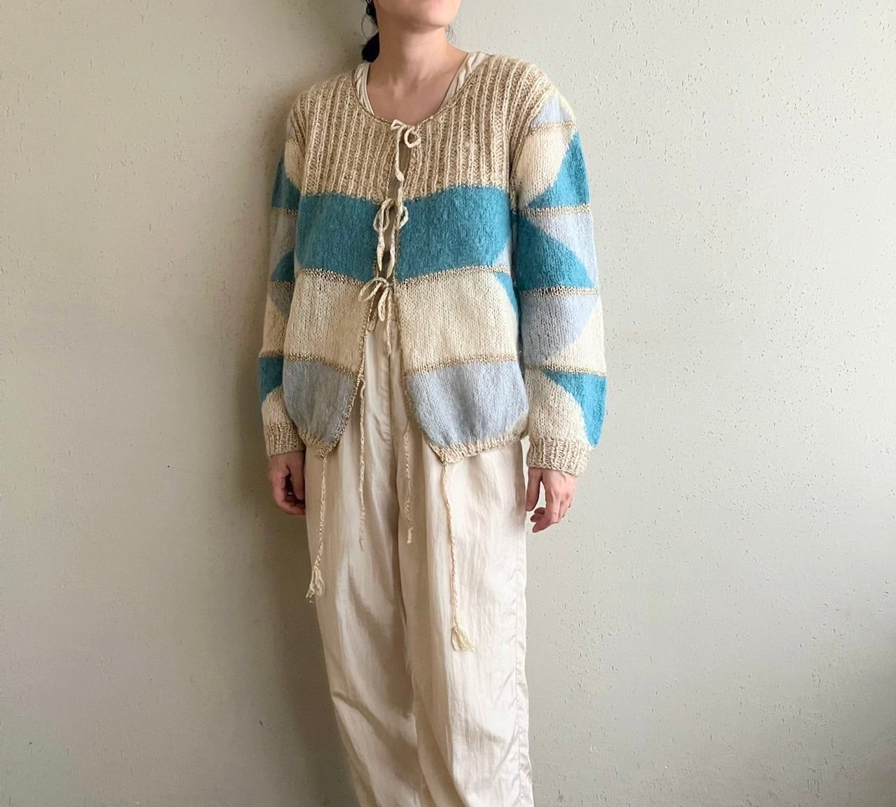 80s Design Knit Cardigan