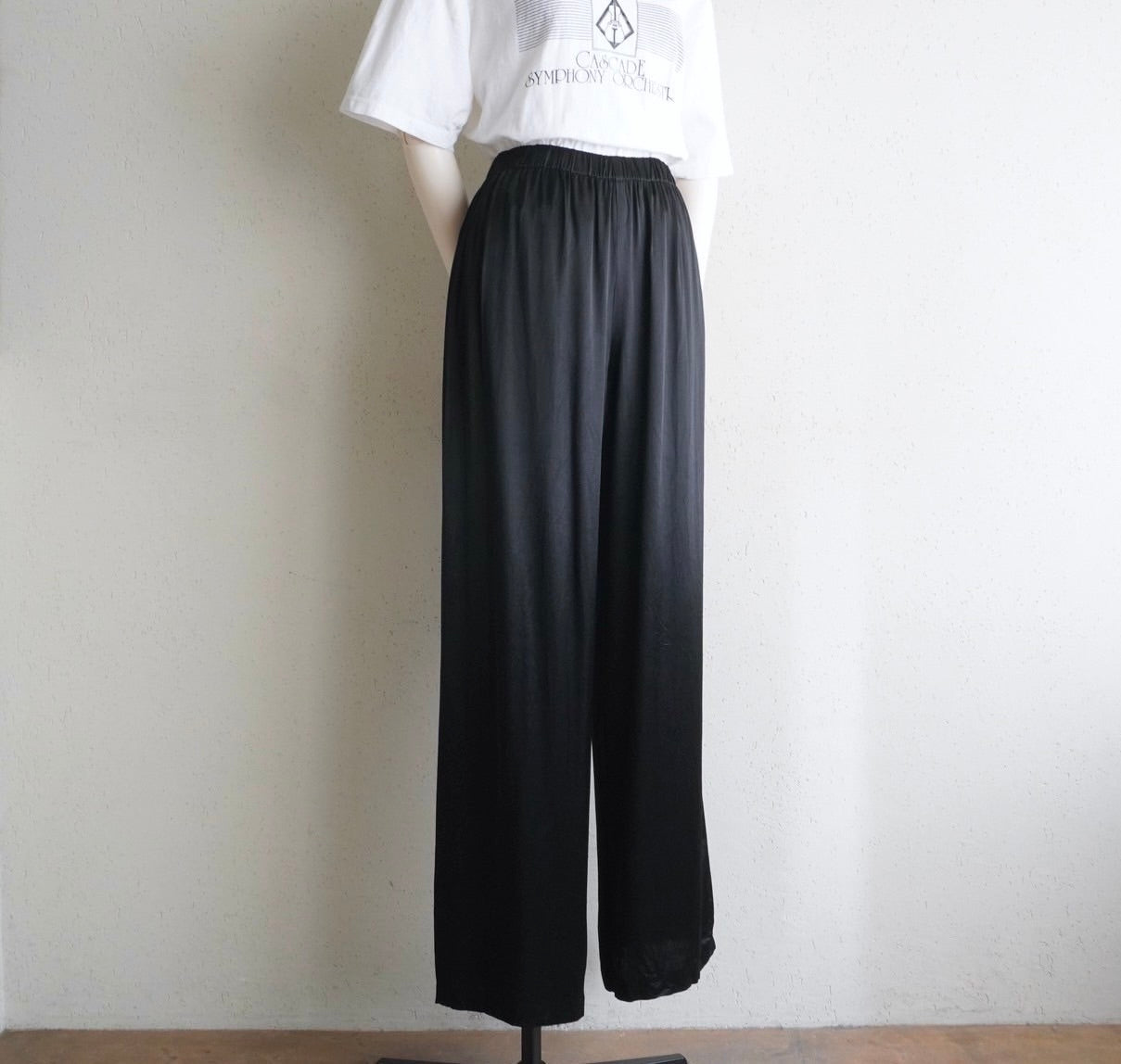 90s Black Satin Pants Made in USA