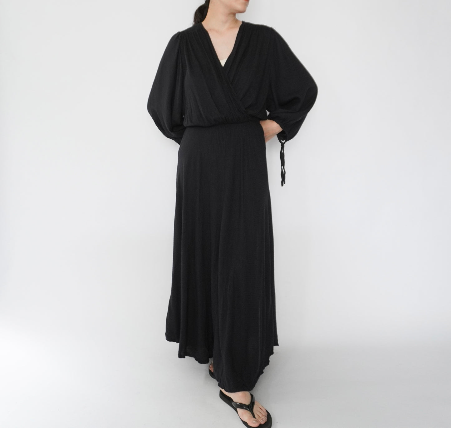 90s EURO Design Black Dress