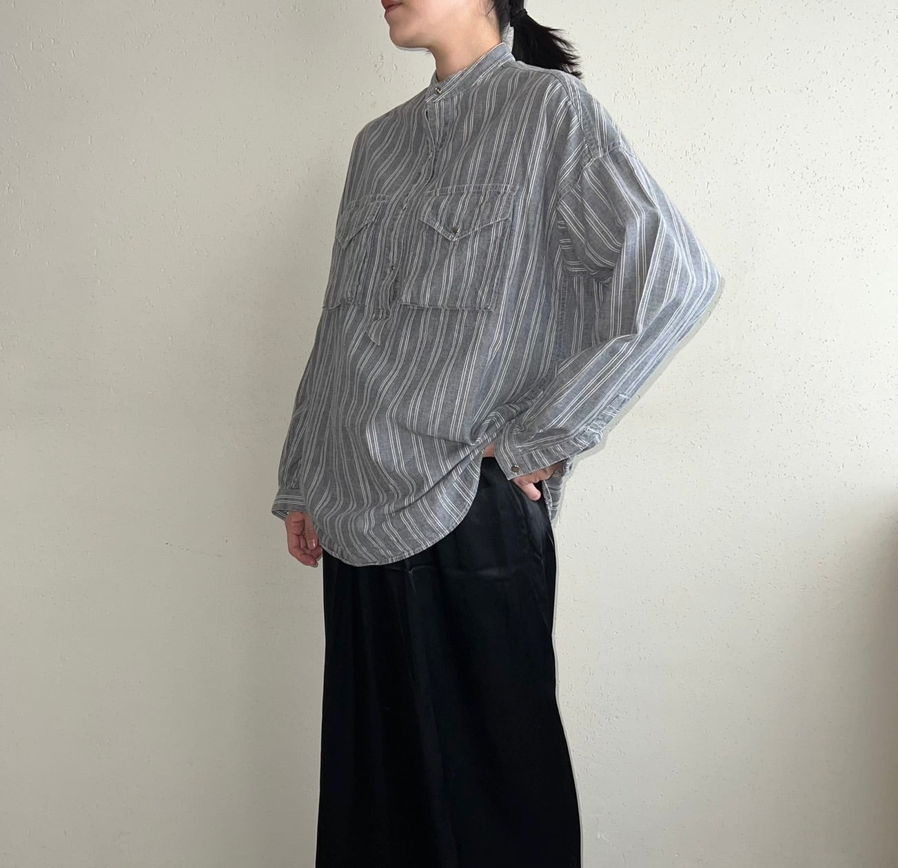 90s Striped Pullover Shirt
