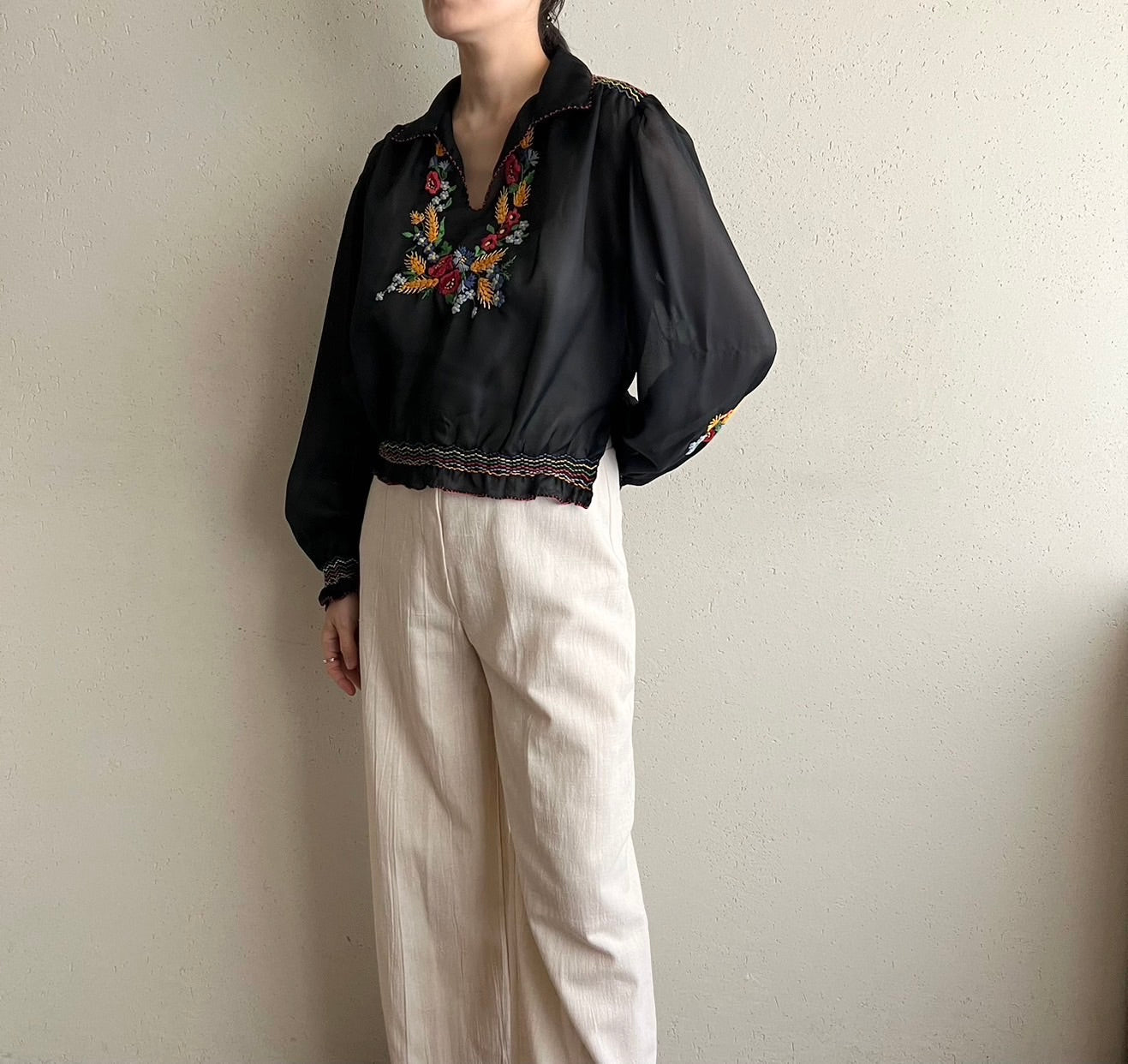70s Embroidery Top