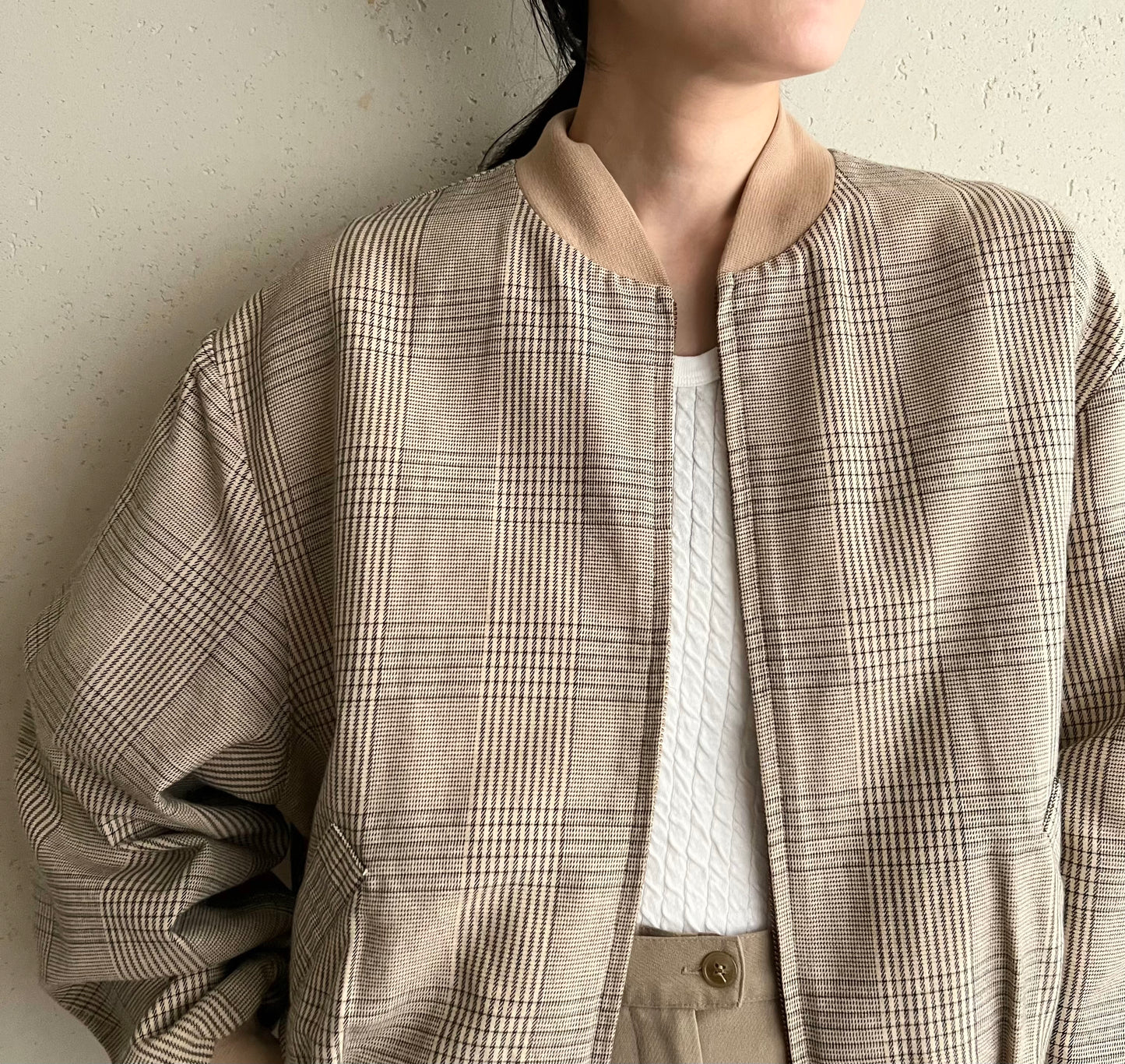 90s Plaid Light Jacket