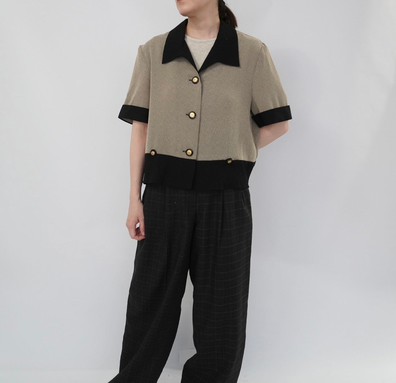 90s Two Tone Design Shirt,Jacket