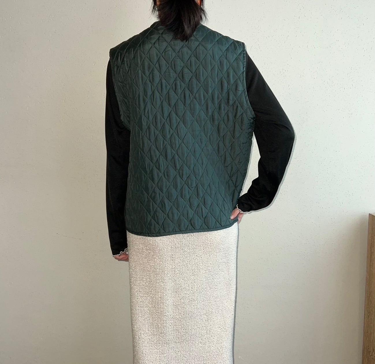 90s Silk Quilted Vest