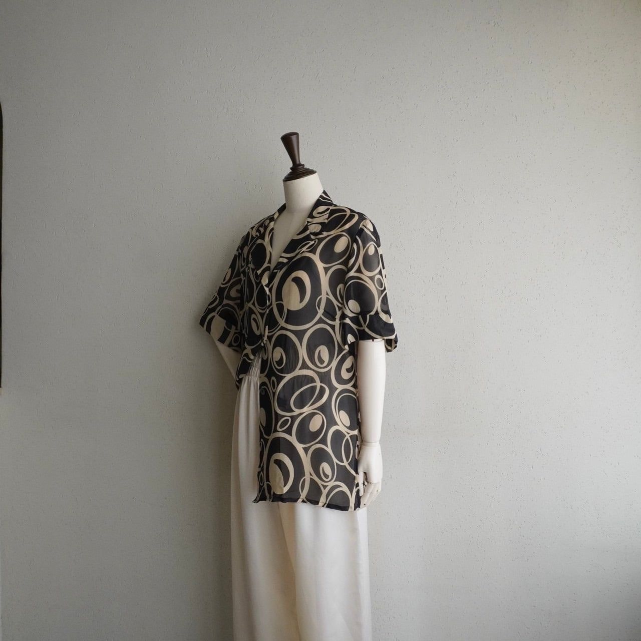 90s Printed Sheer Shirt Made in Italy