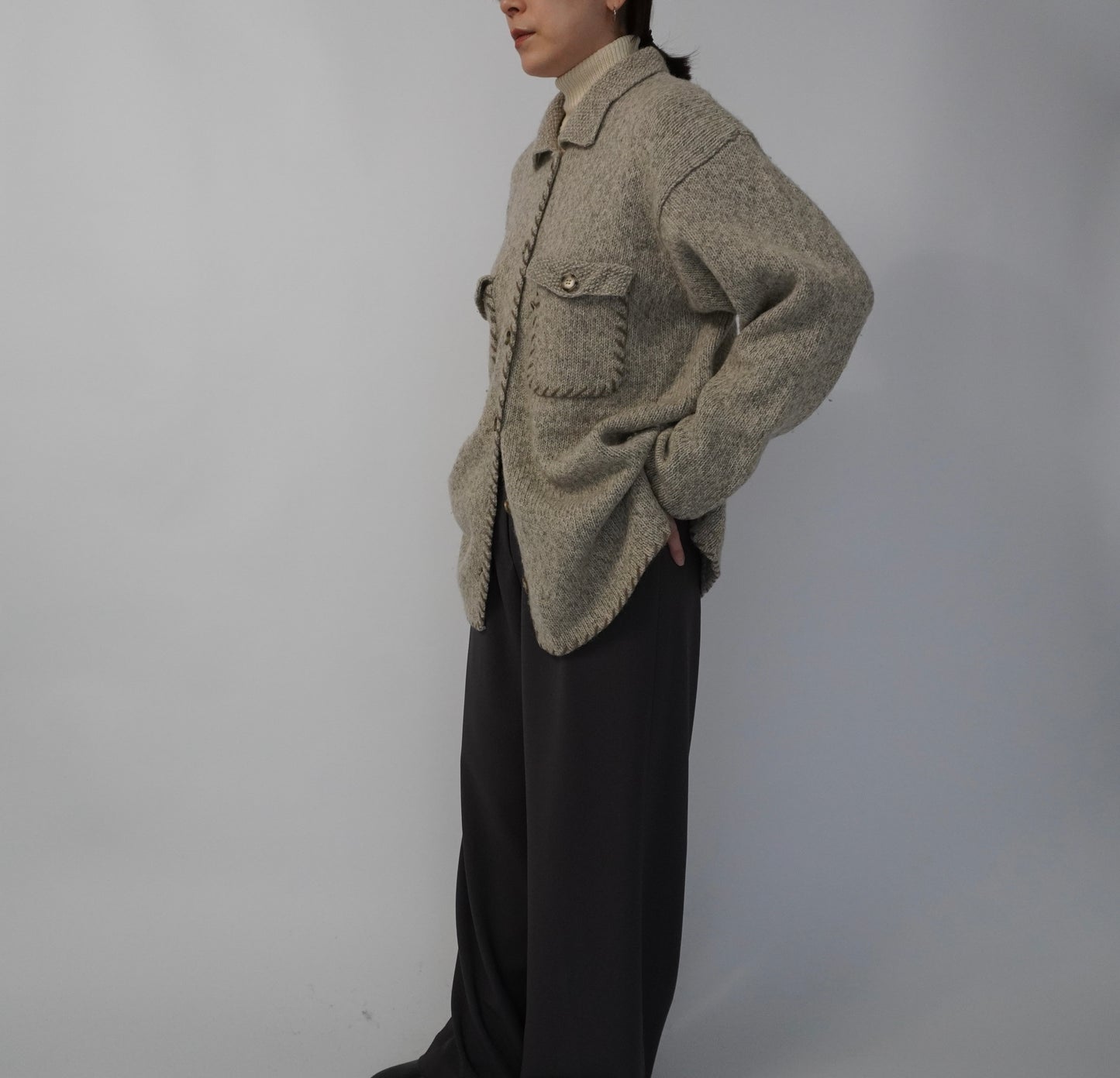 90s "EDDIE BAUER" Knit Cardigan