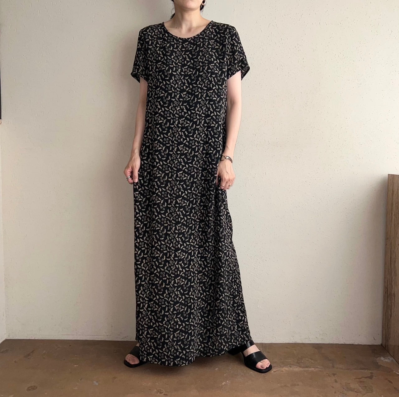 90s Silk Printed Dress