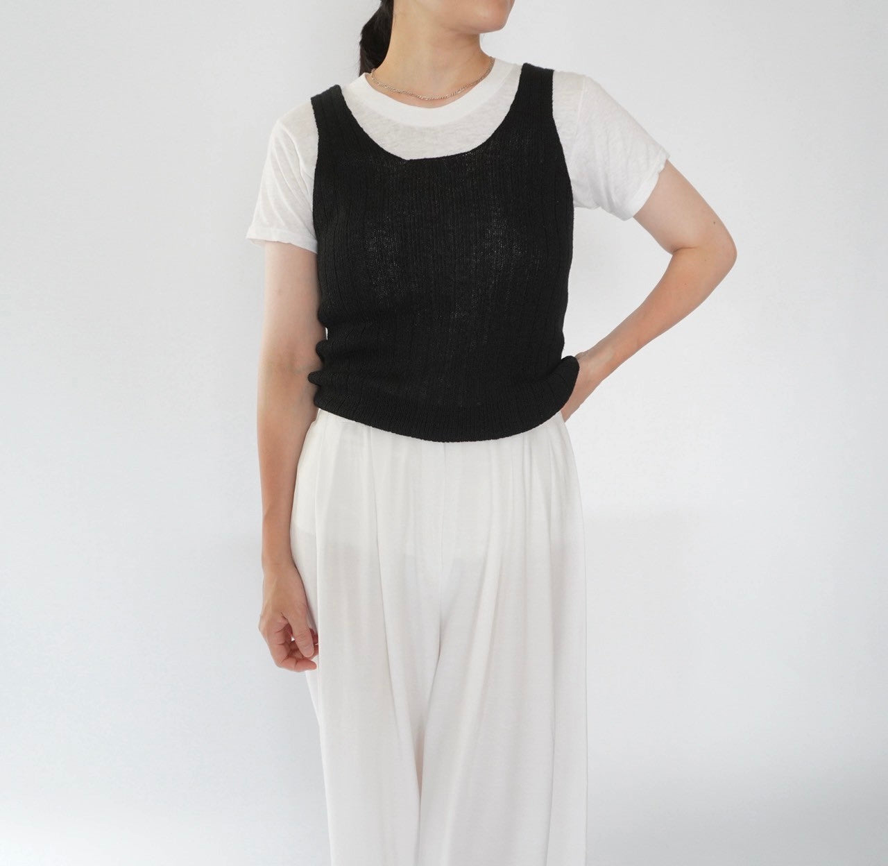 90s Ribbed Top Made in Italy