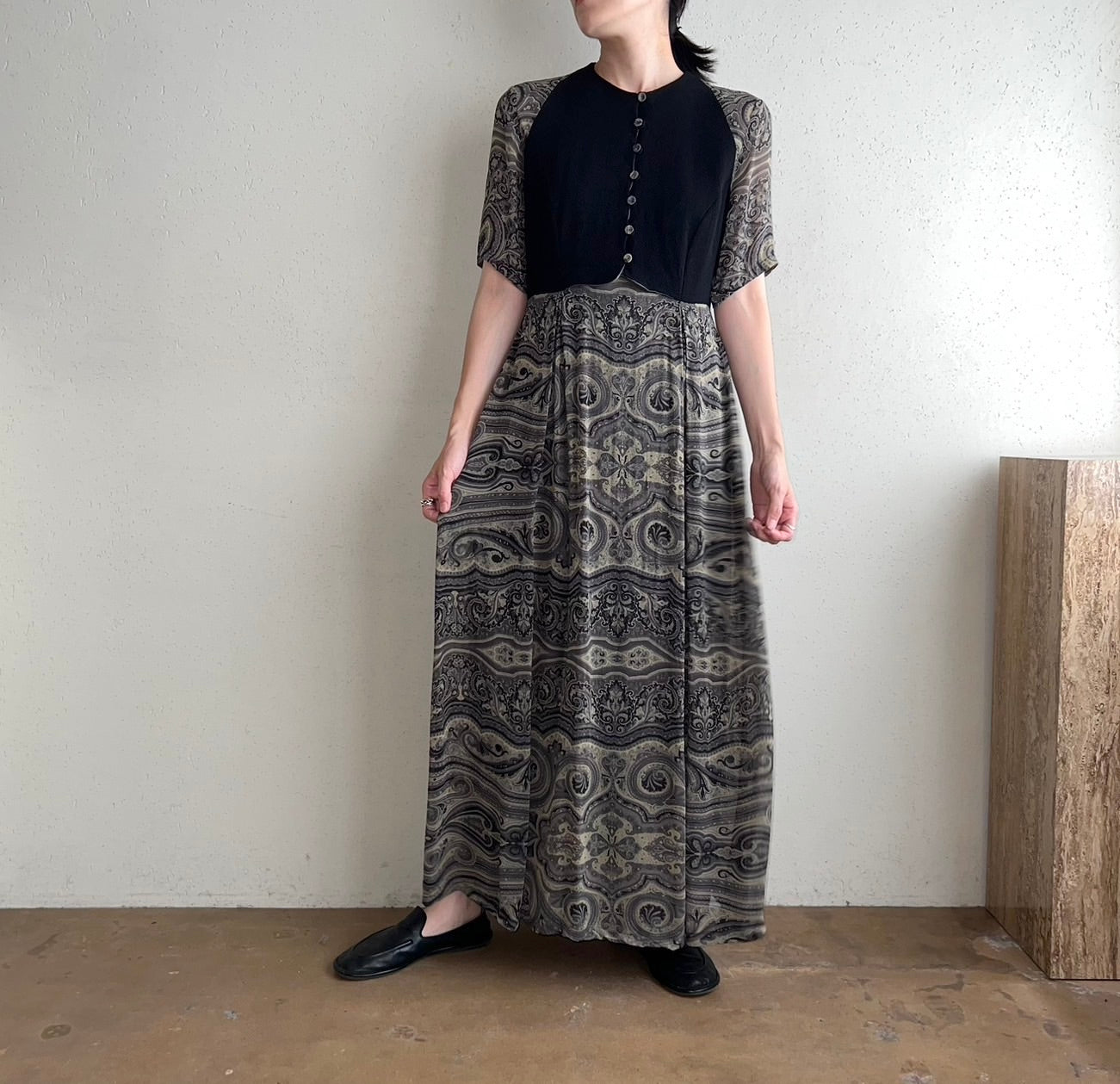 90s Rayon Dress Made in Italy