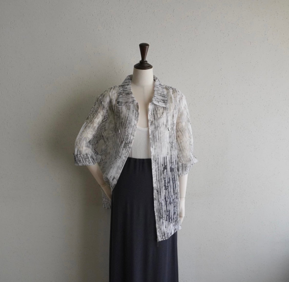 90s Sheer Zipped Shirt, Jacket