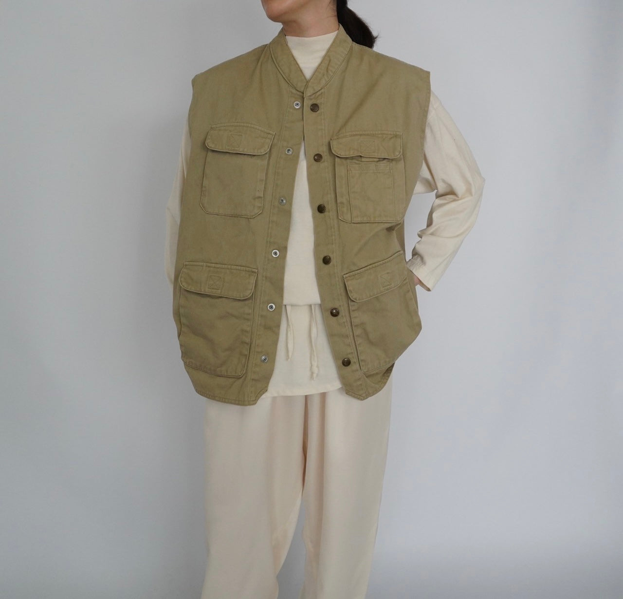 90s Cotton Boxy Vest