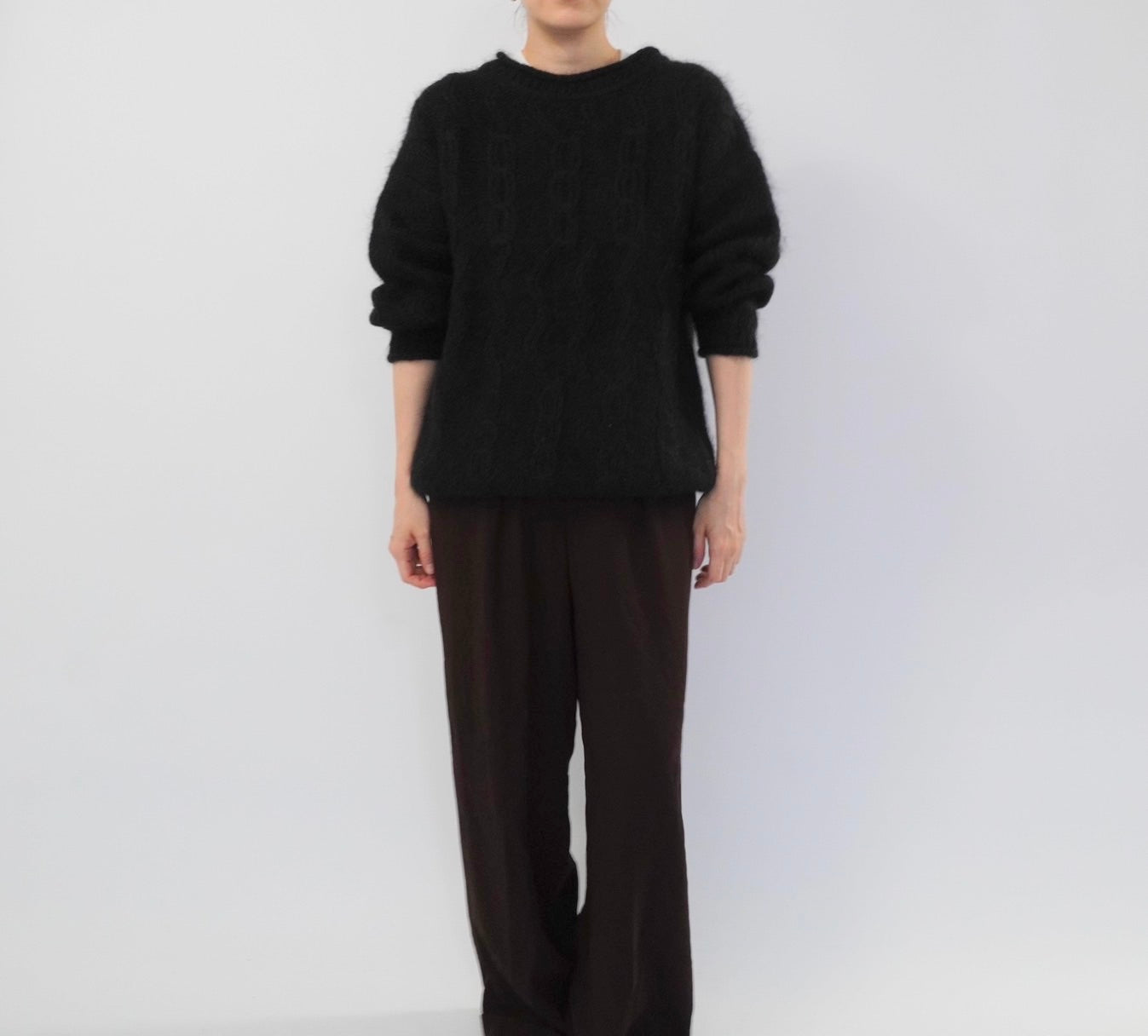 90s Black Mohair Knit