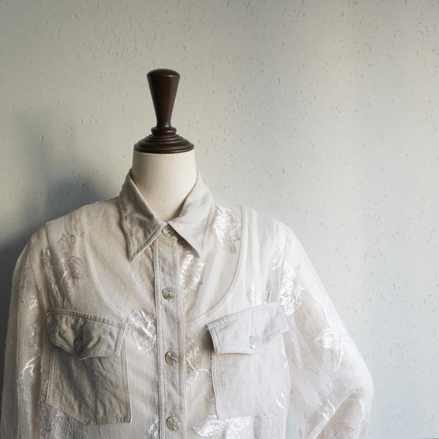90s Lace Design Shirt Made in Canada