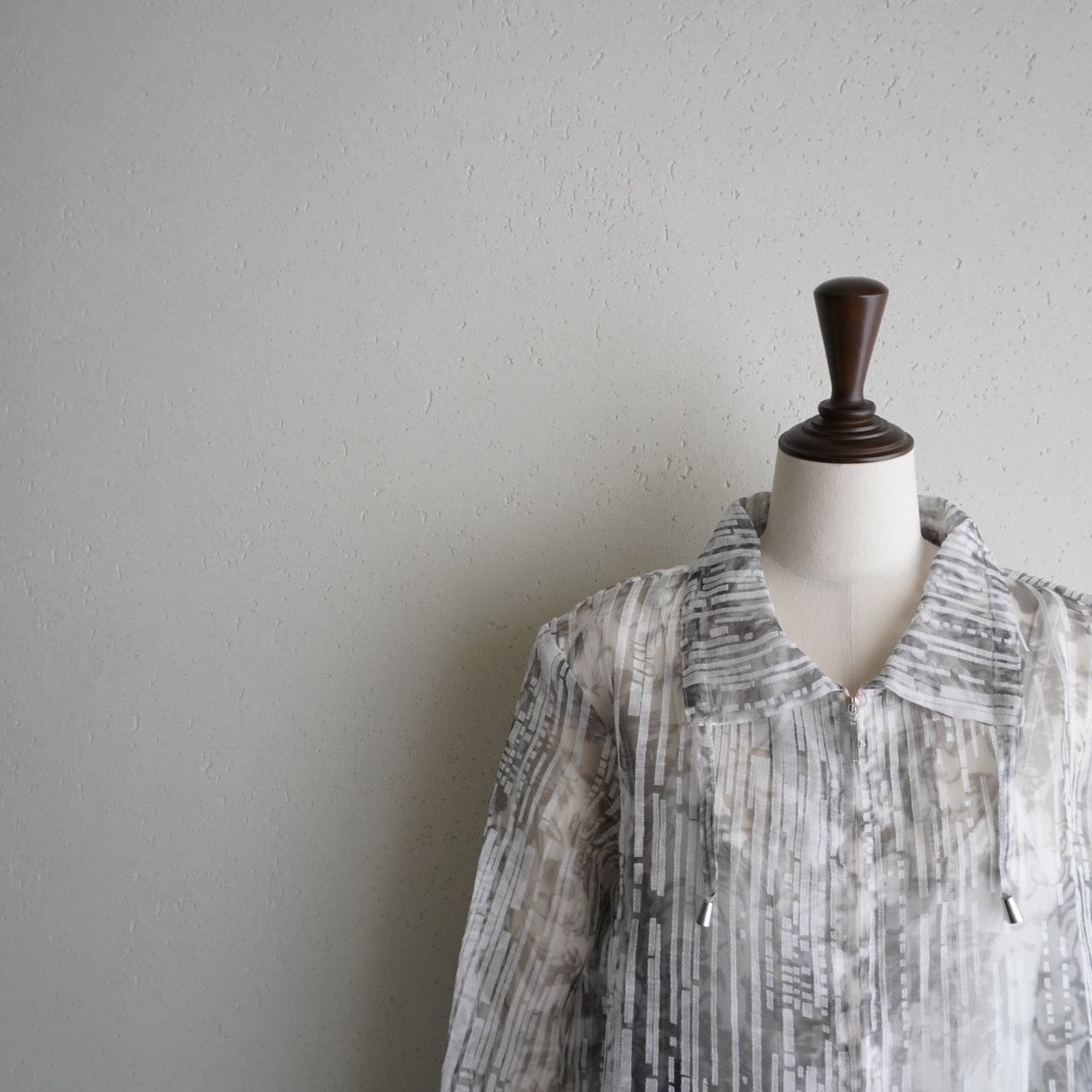 90s Sheer Zipped Shirt, Jacket