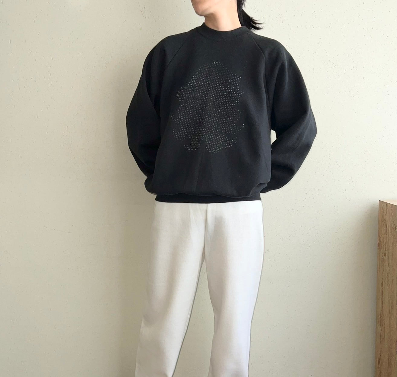 90s Hand Printed Sweater Made in USA