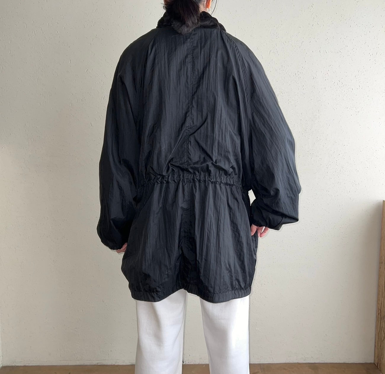 90s Black Velour Reversible Jacket