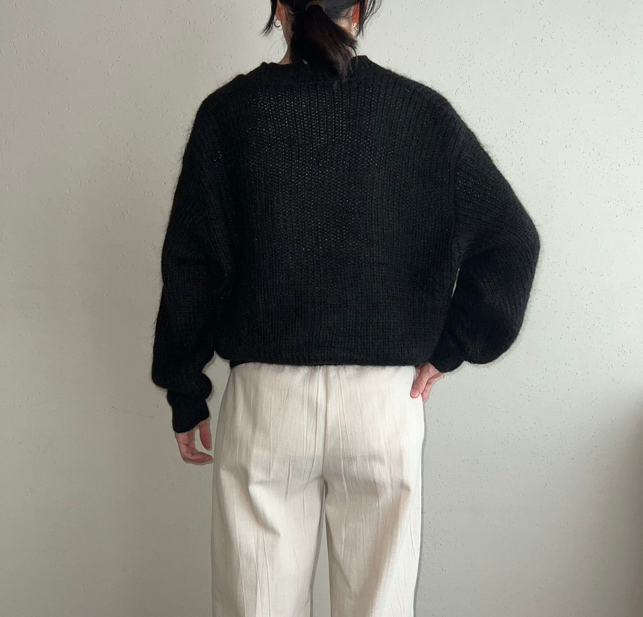 90s Mohair Knit Cardigan Made in U.K