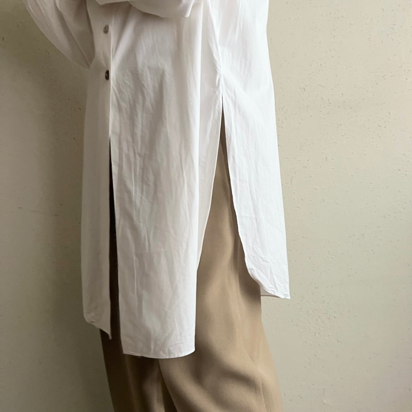 90s White Cotton Shirt Made in USA