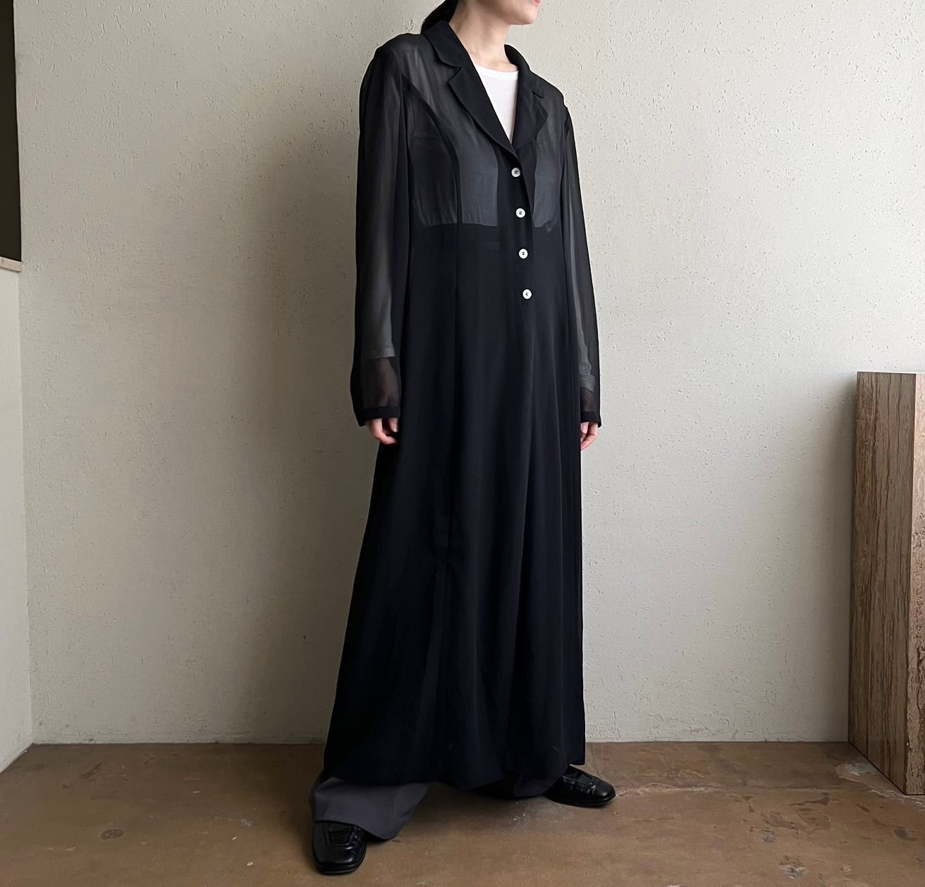 90s EURO Black Sheer Dress
