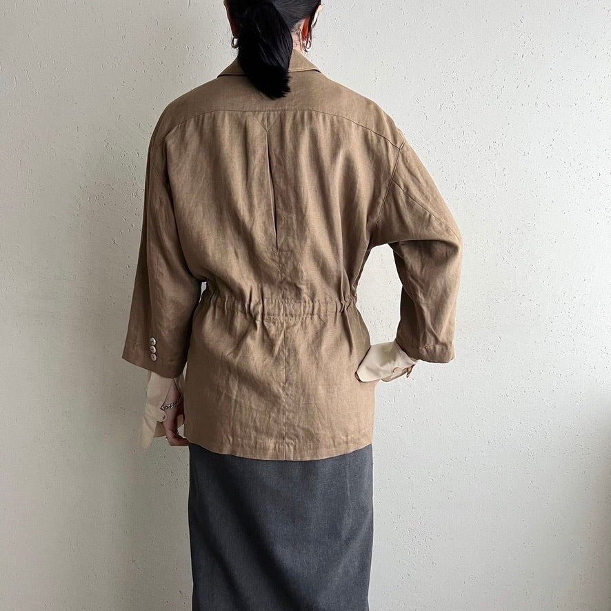 90s Linen Belted Jacket