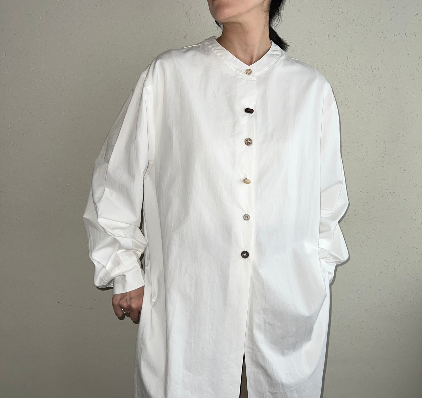 90s White Cotton Shirt Made in USA