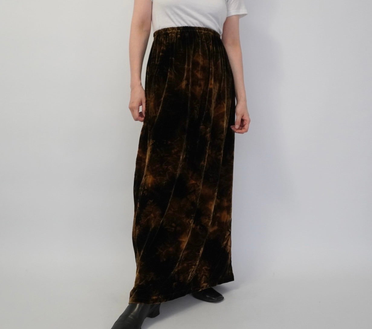 90s Velor Maxi Skirt