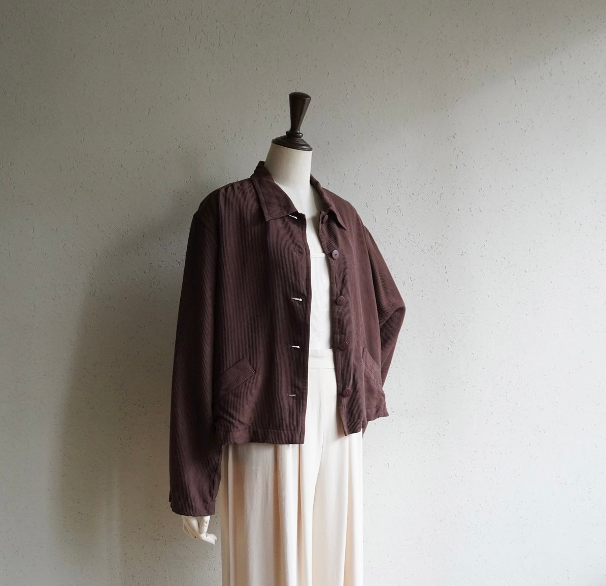 90s Silk Brown Shirt