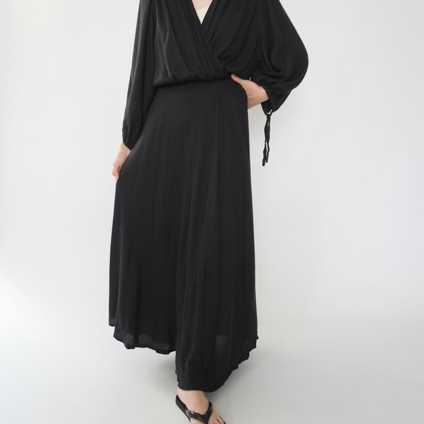 90s EURO Design Black Dress