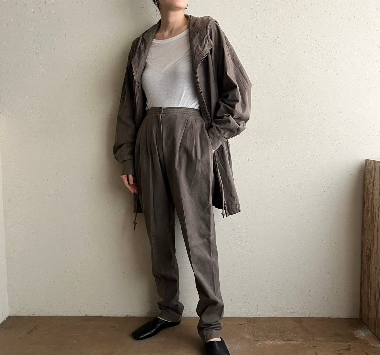 80s Suede Two-Piece Made in USA