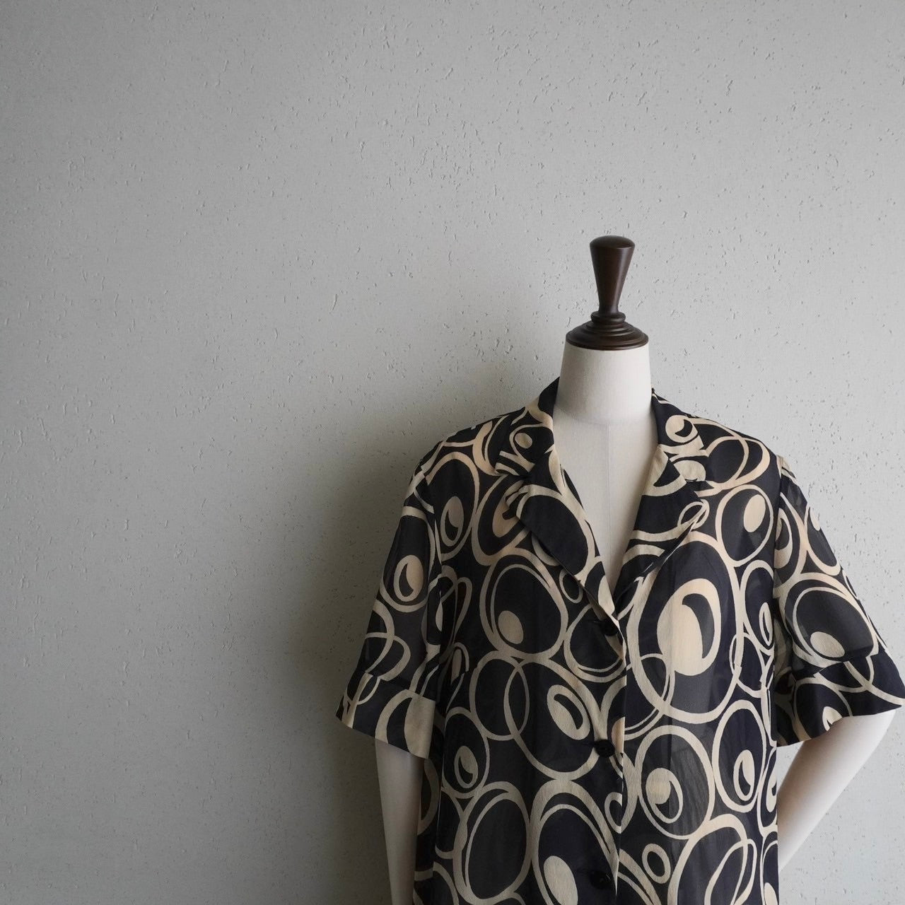 90s Printed Sheer Shirt Made in Italy