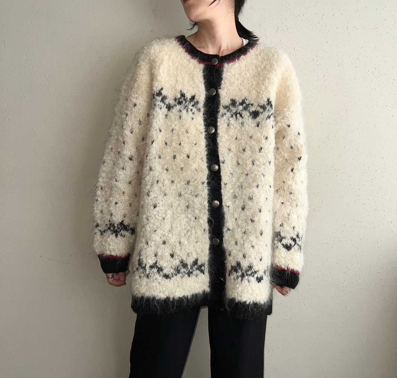 90s Mohair Hand Knit Cardigan