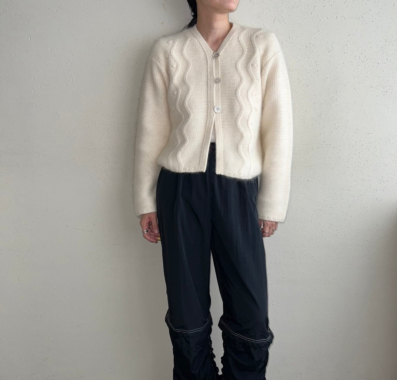 90s Angora Mohair Knit Cardigan Made in Spain