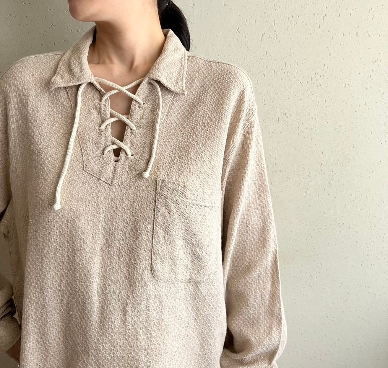 90s Lace Up Tunic Made in Italy