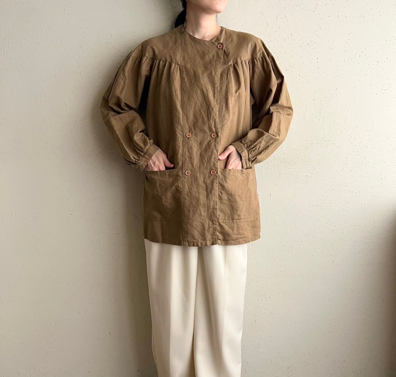 80s Design Blouse,Light Jacket