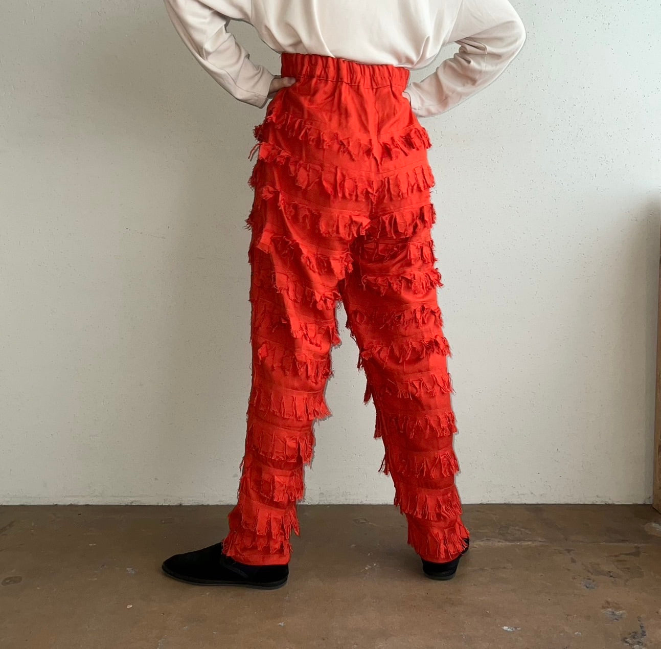 80s Rayon Fringe Pants