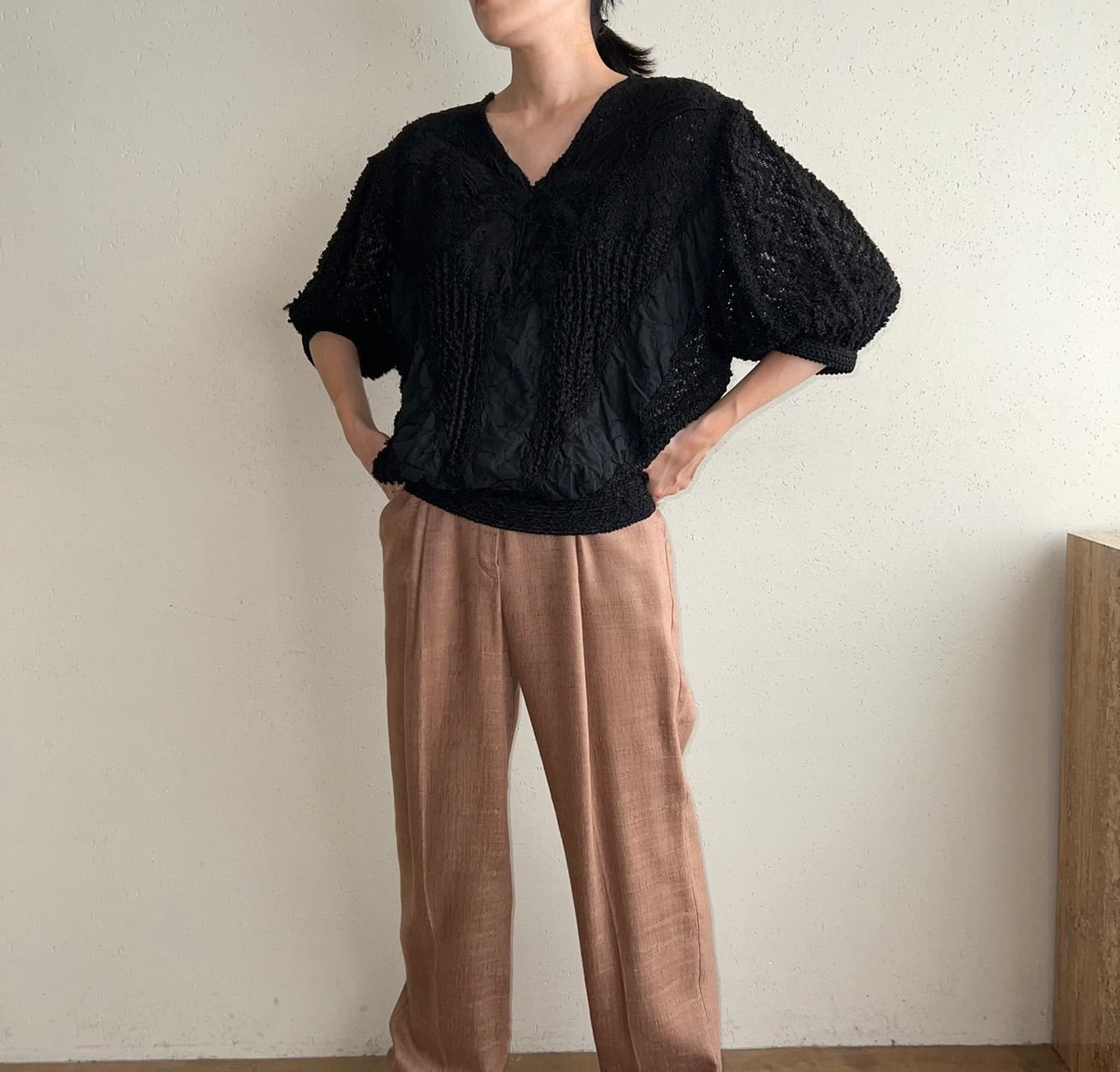 80s Design Knit Top