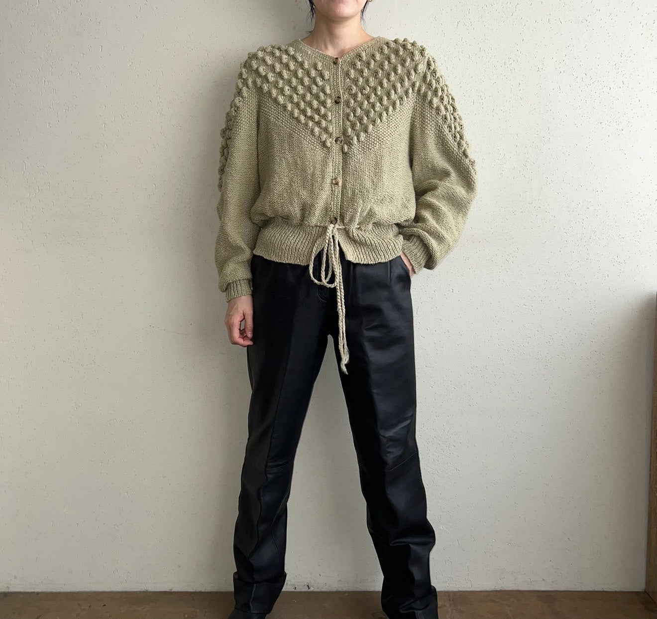 90s EURO Linen Knit Cardigan