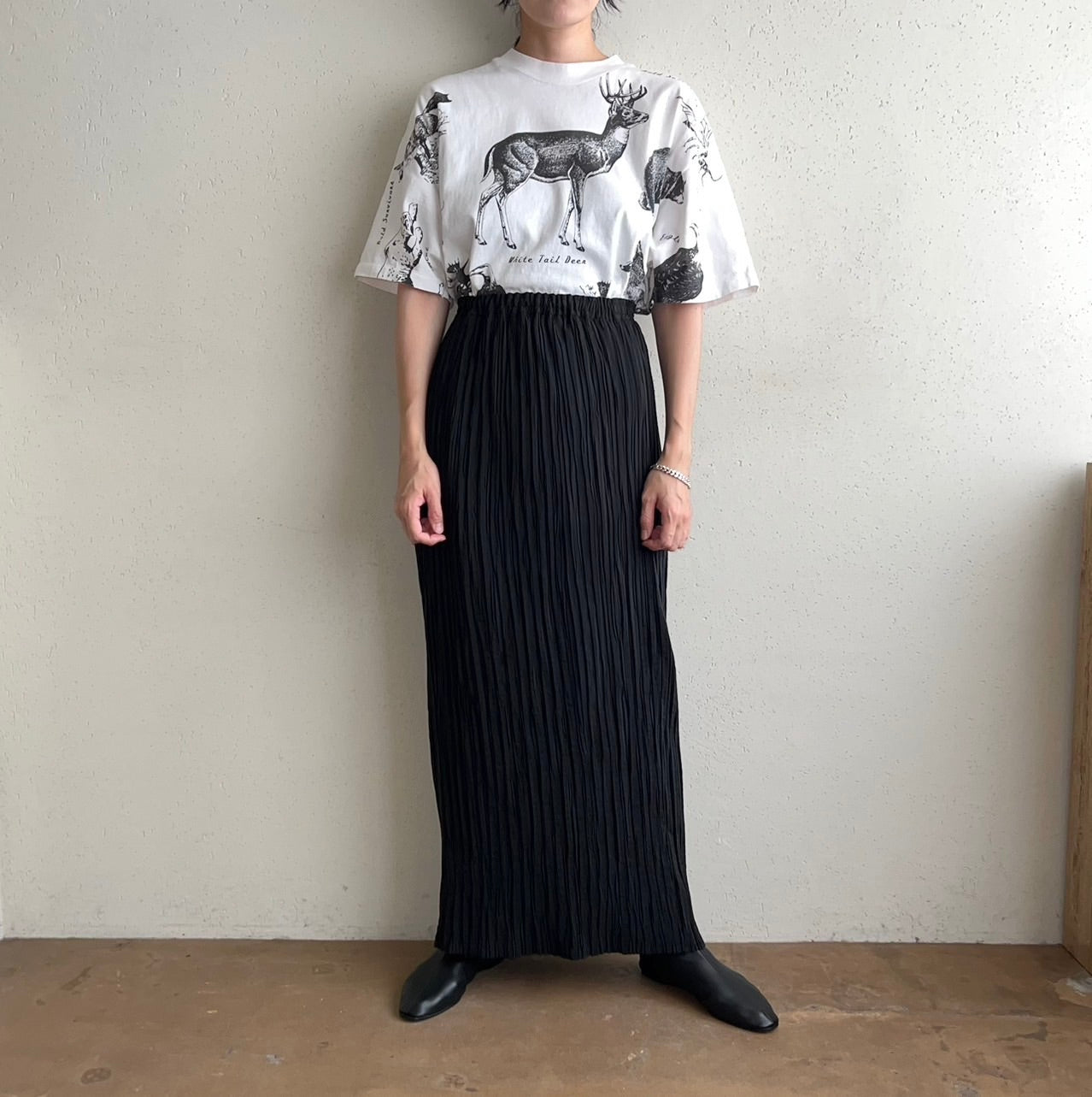 90s EURO Black Pleated Skirt