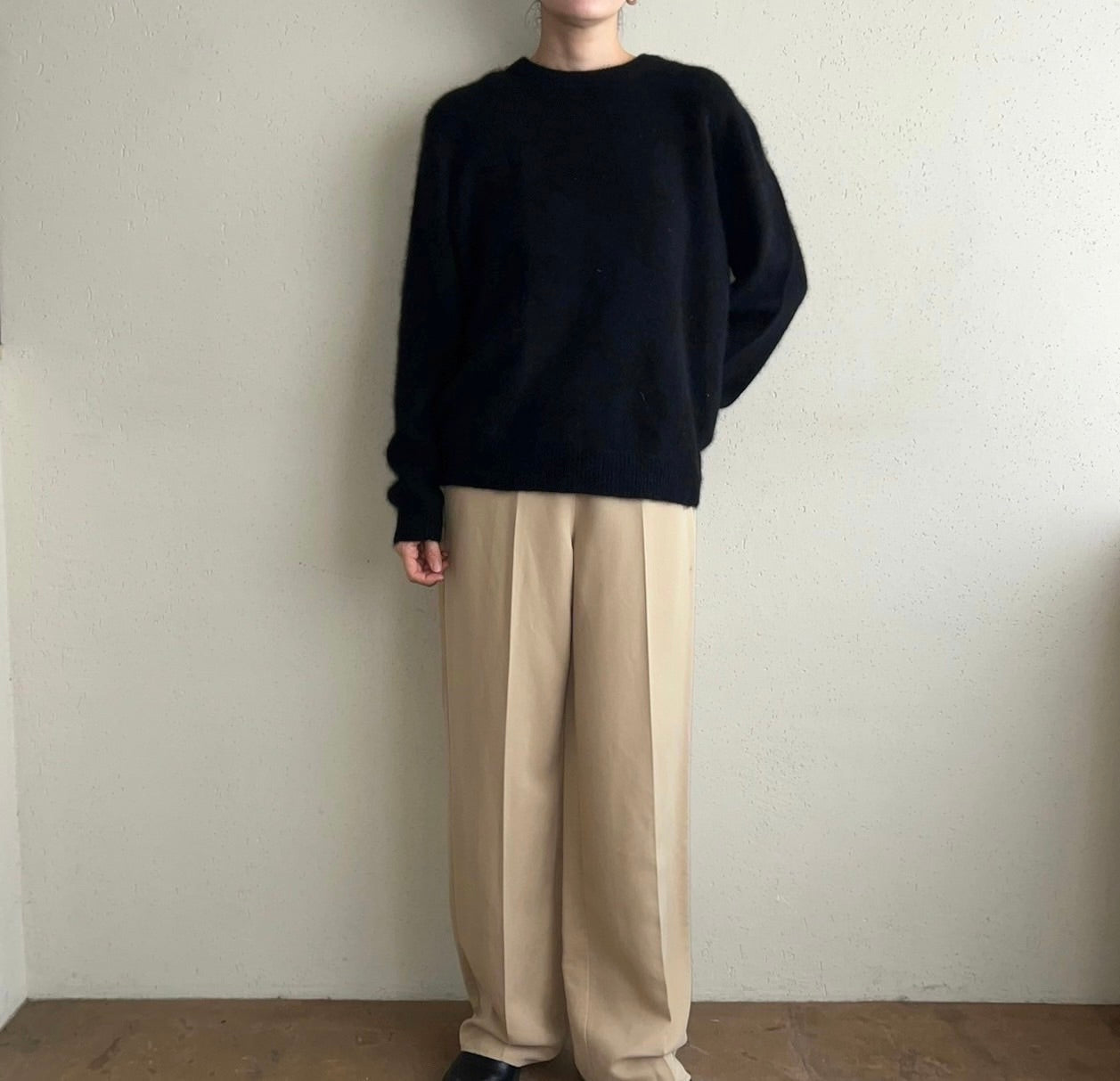 90s Black Angora Knit