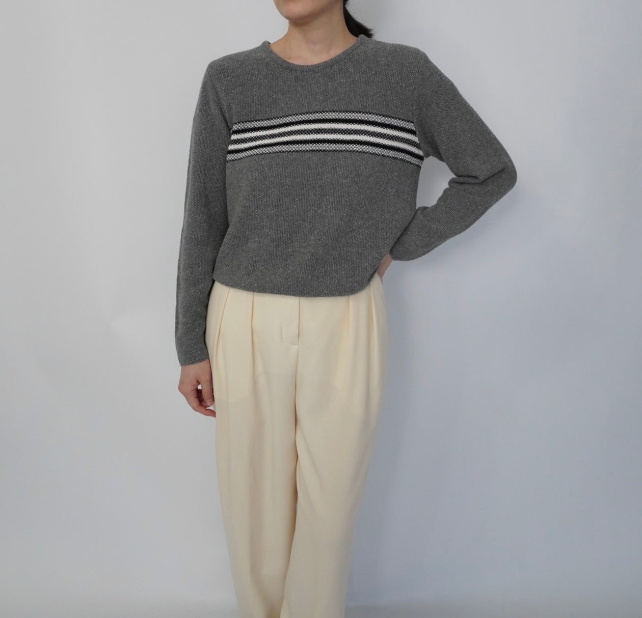 90s Line Design Cotton Top Made in USA