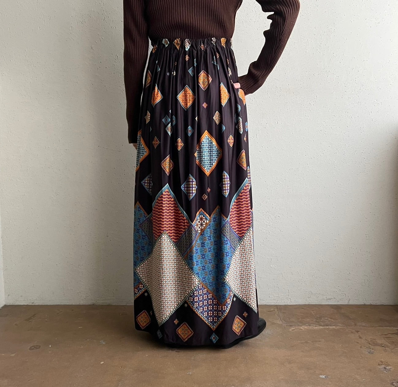 70s Printed Skirt