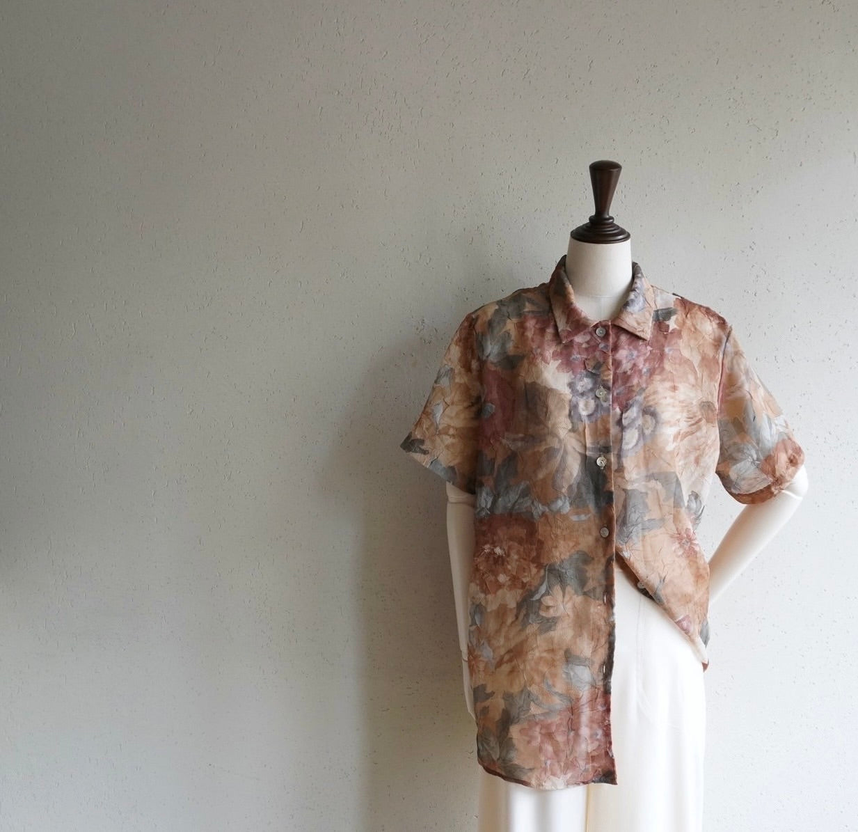 90s Printed Sheer Shirt Made in USA