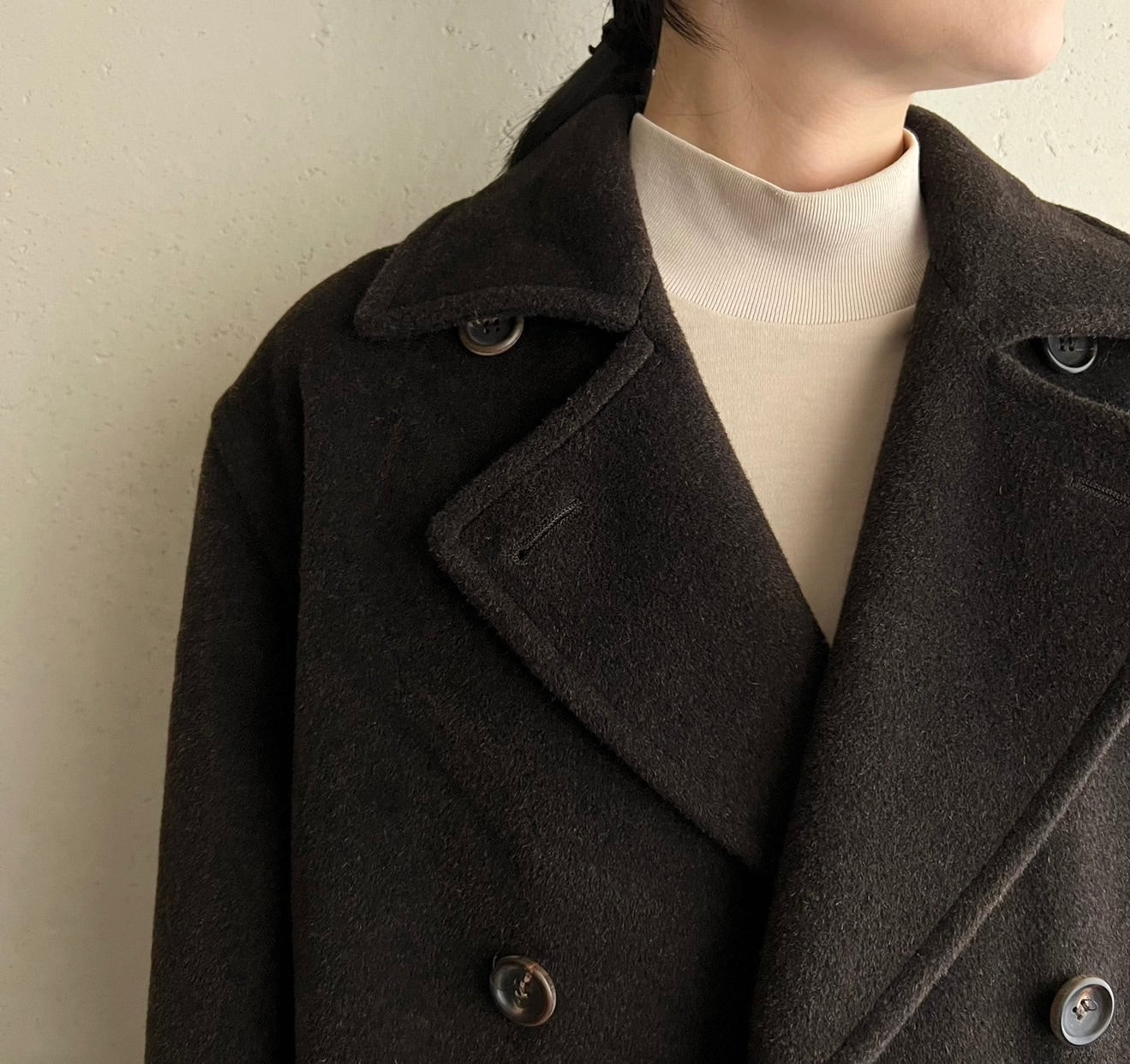 90s "MARELLA" Mohair Mix Coat Made in Italy