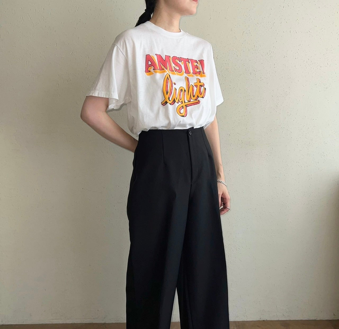 80s "AMSTEL Light" Printed T-shirt Made in USA