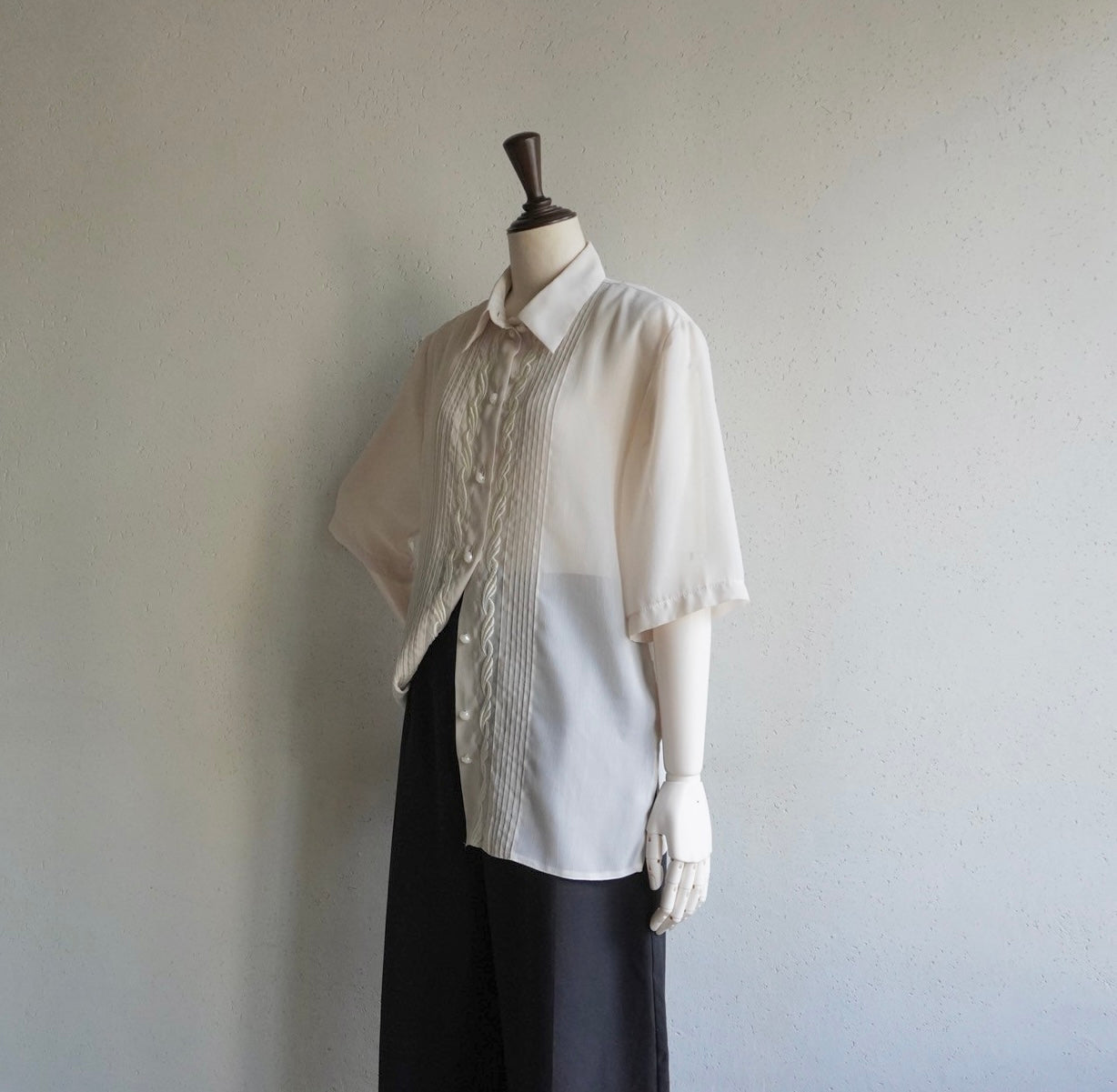 90s EURO Embroidery Sheer Shirt