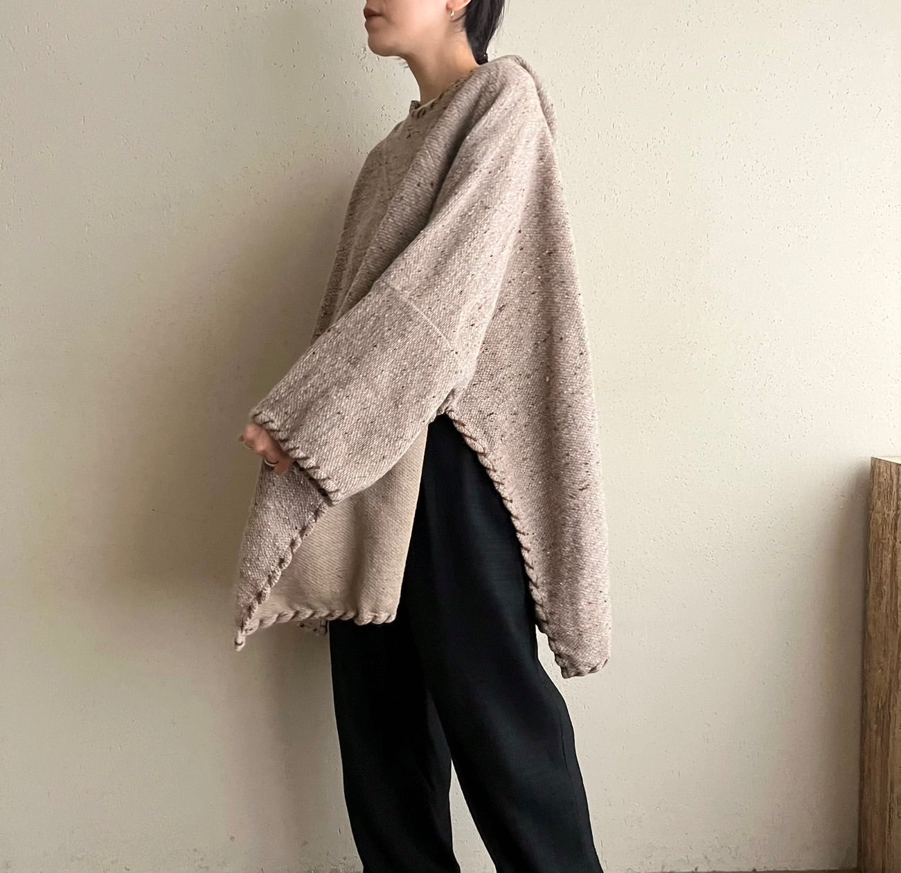 90s Hooded Poncho Made in Italy