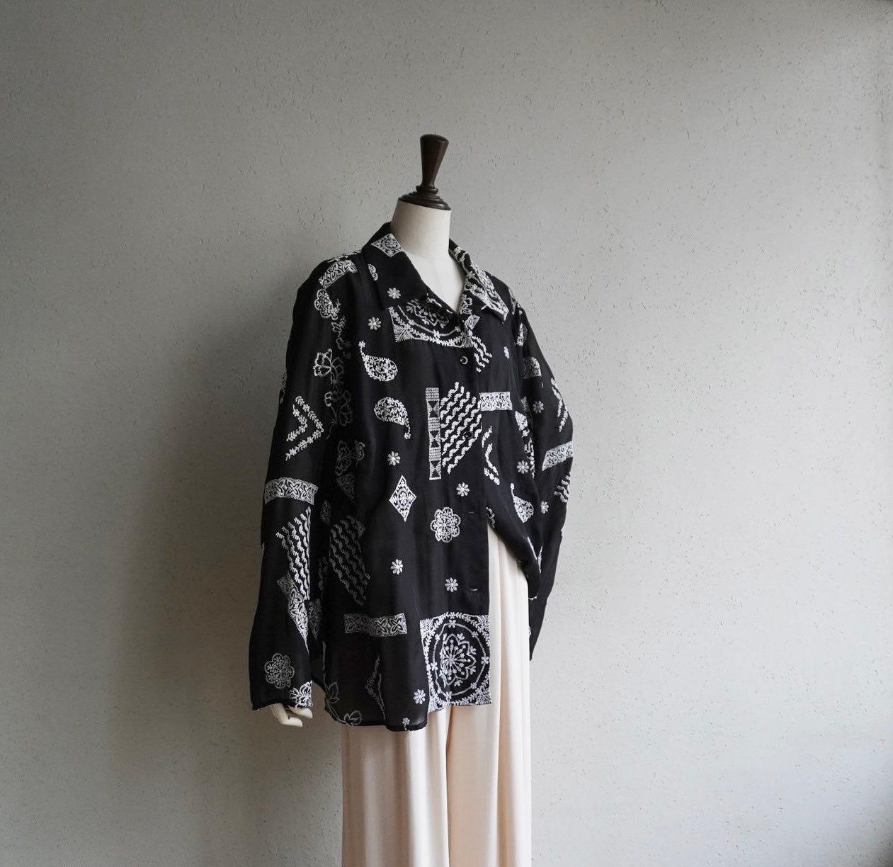 Embroidery Sheer Shirt