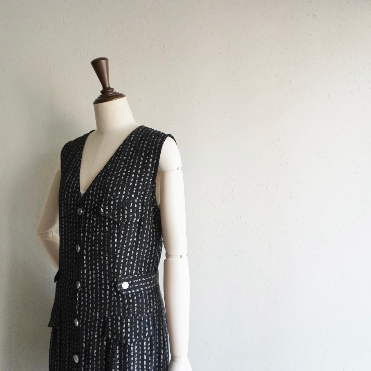 90s Sleeveless Printed Dress Made in Canada