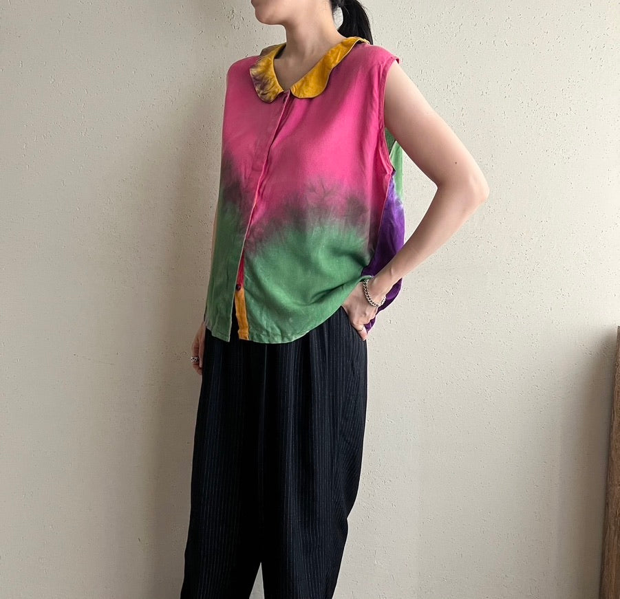 90s Tie Dye Blouse